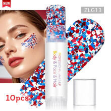 (Color 7)Sparkling Makeup Gel For Face And Body With Light Effects For Dance And Party Use