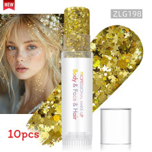 (Color 36)Sparkling Makeup Gel For Face And Body With Light Effects For Dance And Party Use