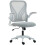 (LIGHT GREY, Mesh) Light Grey Mesh Office Chair, Foldable Backrest 1