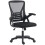 (Black, Mesh) Mesh Office Chair with Lumbar Support & Flip Arms 1