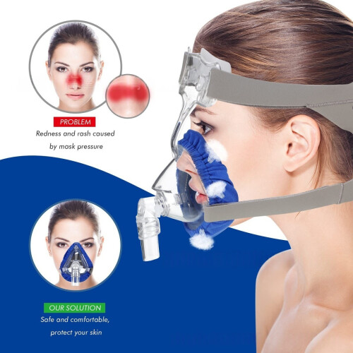 Pacote com 5 protetores de máscara CPAP | Capas de algodão reutilizáveis para almofadas e protetores nasais compatíveis com R 2
