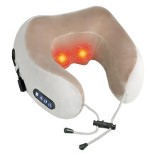 Memory Foam Neck Massager Pillow with Heat - U-Shaped for Cervical Support. Portable for Home & Car to Relieve Pain & Stiffne-YXY