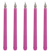 ZHOUBA 5 velas LED brillantes sin llama, tipo cónicas, funcionan con pilas, luz cálida, ideales para fiestas - YXY