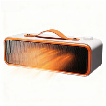 Calefactor compacto de 700 W, calefactor cerámico personal de calentamiento rápido con perilla ajustable, protección antivuel