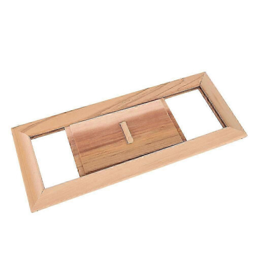 Sauna Air Vent Wooden Cedar Frame Ventilation Panel Durable Adjustable Design Natural Material for Sauna Rooms Efficient Air- 1