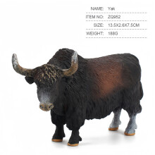 1 zestaw modeli American Yak Solid Highland Yak, zabawka ozdobna-YXY