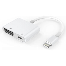 Adaptador HDMI compatible con iPhone – 1080p Lightning a AV digital, conector de sincronización de pantalla-YXY