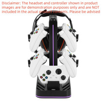 RGB All-in-One Gaming-Organizer: Xbox-Controller-Ladestation mit Headset-Ständer – Multi-Geräte-Dockingstation & LED-Beleuch