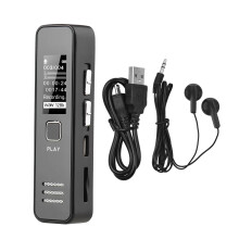 Grabadora de voz digital tipo bolígrafo, dictáfono de audio, reproductor MP3 USB para grabación continua en reuniones sin nec