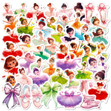 100 Ballet Dancer Stickers for Girls - Elegant Dance Theme Decals for Scrapbooks, Water Bottles & Laptops | Perfect Gift for-YXY