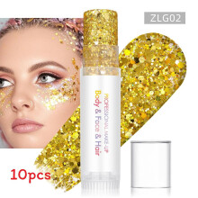 (Color 2)Sparkling Makeup Gel For Face And Body With Light Effects For Dance And Use Party