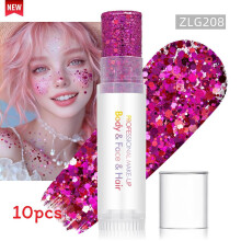 (Color 28)Sparkling Makeup Gel For Face And Body With Light Effects For Dance And Use Party