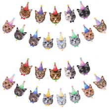 2X Banner de Cumpleaños para Mascotas, Banderines de Papel con Dibujos de Perros y Gatos Bonitos, Banderines Colgantes para Fiestas de Cumpleaños de