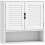 HOMCOM White Wall-Mounted Bathroom Cabinet 60x20x60cm 1