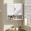 HOMCOM White Wall-Mounted Bathroom Cabinet 60x20x60cm 2