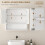 HOMCOM White Wall-Mounted Bathroom Cabinet 60x20x60cm 5