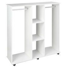 Open Wardrobe Double Shelf Organizer - White