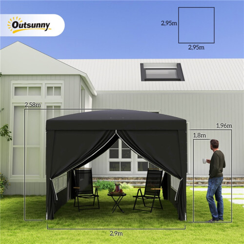 3x3m Pop Up Gazebo – Water & UV Resistant 2