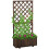 Pine Trough Planter 45L with Trellis, Carbonised 1