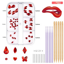 (Style 3)Assorted Tooth Gem Set With Rhinestones And Stickers For Nail Art Crafting And Accessories Diy