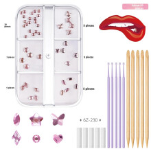 (Style 2)Assorted Tooth Gem Set With Rhinestones And Stickers For Nail Art Crafting And Accessories Diy