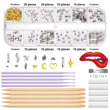 (Style 8)Assorted Tooth Gem Set With Rhinestones And Stickers For Nail Art Crafting And Accessories Diy