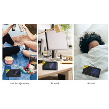 Radio Digital Portátil Compatible con 5.0, Reproductor de Audio Estéreo DAB FM con Pantalla LCD de 2,4 Pulgadas, Portátil para el Hogar y la