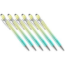 50pcs Gradient Metal Ballpoint Pens Touchscreen Pen for Writing Stationery Office School Supplies C