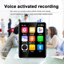 MP3-Speler 2,4 Inch Touchscreen HiFi-Muziekspeler Ondersteuning 128G-Uitbreiding Ingebouwde Luidspreker met E-Boek/Video