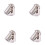 4X RC Model Ship Rotatable  Universal Joint Joint Connection 4mm to 3mm 1