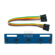 5-Kanal-Infrarot-Reflexsensor TCRT5000 5-Kanal-Linienverfolgungssensor-Modul Hochpräzises Auto-Following