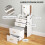 3-in-1 White Vanity Desk with Mirror & Stool 6