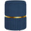 Velvet-Feel Storage Ottoman - Blue 1
