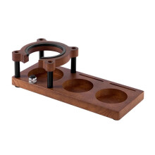 Espresso Koffie Tamper 53MM 54MM 58MM, Walnoot Houten Opbergrek & Portafilter Houder, BaristaAccessories Stand