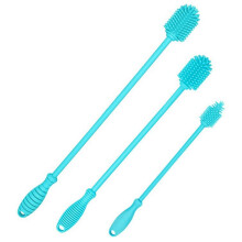 3-Teiliges Flaschenbürsten-Reinigungsset Aus Silikon, Flaschenreinigungsbürsten mit Langem Griff für Behälter mit Schmalem Hals, Wasserflaschen