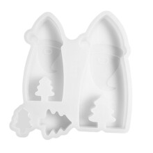 Santa Beard Faceless Gnome Silicone Mold Christmas Dwarf Ornament Molds Inlay Xmas Tree Plaster Casting Molds PartyDecor