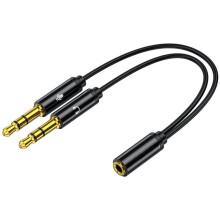 Splitter Kopfhörer für Computer 3,5 mm Weiblich auf 2 Männlich 3,5 mm Mikrofon Audio Y Splitter Kabel Headset zu PC Adapter AUX Kabel
