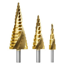Stappenboorset, 3 Stuks Titanium Stappenboorbits, Metrisch 4 mm Tot 32 mm HSS6542 Boorconusbits voor Metaal, Hout, PVC B