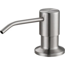 Ingebouwde Keukenafwasmiddel Dispenser met Roestvrijstalen Pomp Hoofd en 17 Ounce Grote Zeepfles, Eenvoudig Top Bijvulontwerp