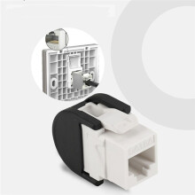 10 Piezas RJ45 Puerto CAT6A T568B Hub LAN Ethernet de un Solo Orificio Tapa Protectora de Tapón Antipolvo