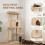 132cm Beige Cat Tree with Scratching Posts & Bed 4