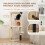132cm Beige Cat Tree with Scratching Posts & Bed 5