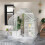 6x6ft Polycarbonate Walk-In Greenhouse, Silver 7