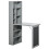 Folding Convertible Desk with Blackboard, Grey 1