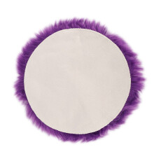 4X Faux Sheepskin Wool Carpet 30 X 30 cm Fluffy Soft Longhair Decorative Carpet Cushion Chair Sofa Mat (Round )