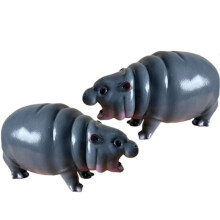 Moo Dengs Nijlpaard, Moo Dengs Baby Pygmee Nijlpaarden Verzamelobject, voor Kinderen, Klein Tafelbeeldje, Nijlpaard