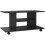 Modern Black TV Cabinet with Storage Shelves 1