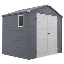 Aluminium & Plastic Wall Shed 7.9ft x 6.2ft Grey
