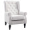 (Cream, Linen) Retro Wingback Accent Chair, Cream White 1
