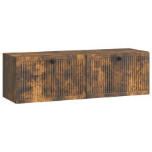 vidaXL Wall-Mounted TV Cabinet Wall-mounted Smoked Oak 98 x 31 x 30 cm